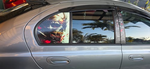 Customer photo review of Custom Quarter Window Sticker Pack (left and right)