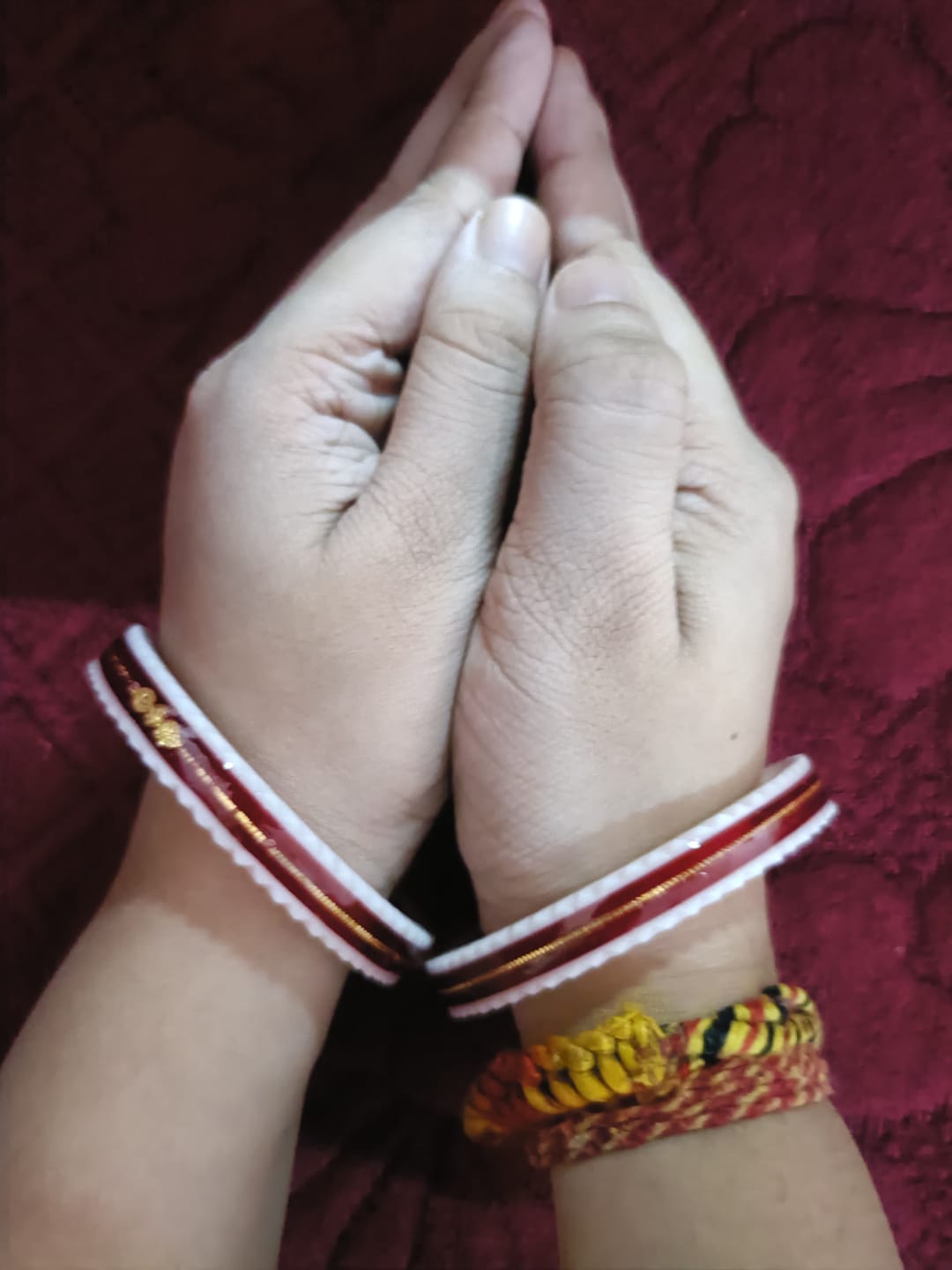 Customer photo review of Red – “Crimson Charm Women’s Bangle” (Pack of 1 Pair) (2 pis)