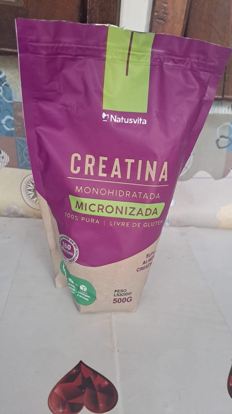 Customer photo review of Creatina 100% Pura (500g). Monohidratada e Micronizada 180 mícrons. Livre de Metais Pesados