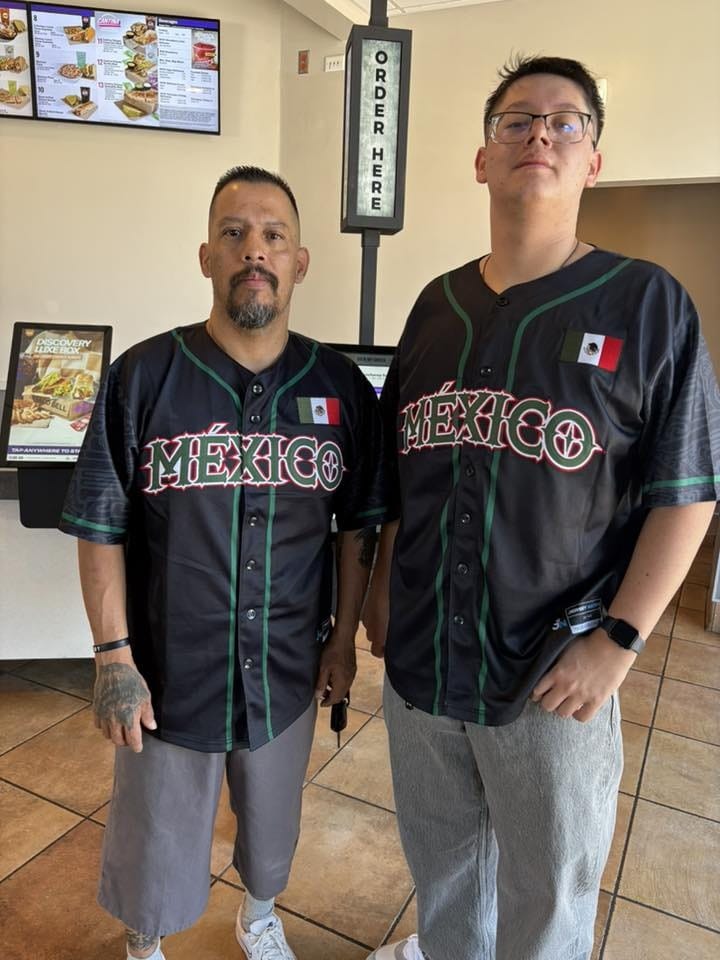 Customer photo review of Mexico Heritage Custom Baseball Jersey