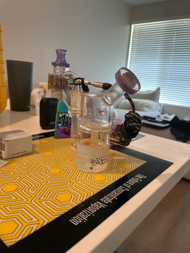 Customer photo review of 5.5" AFM Tiny Can Glass Mini Dab Rig + Banger Boxed Set