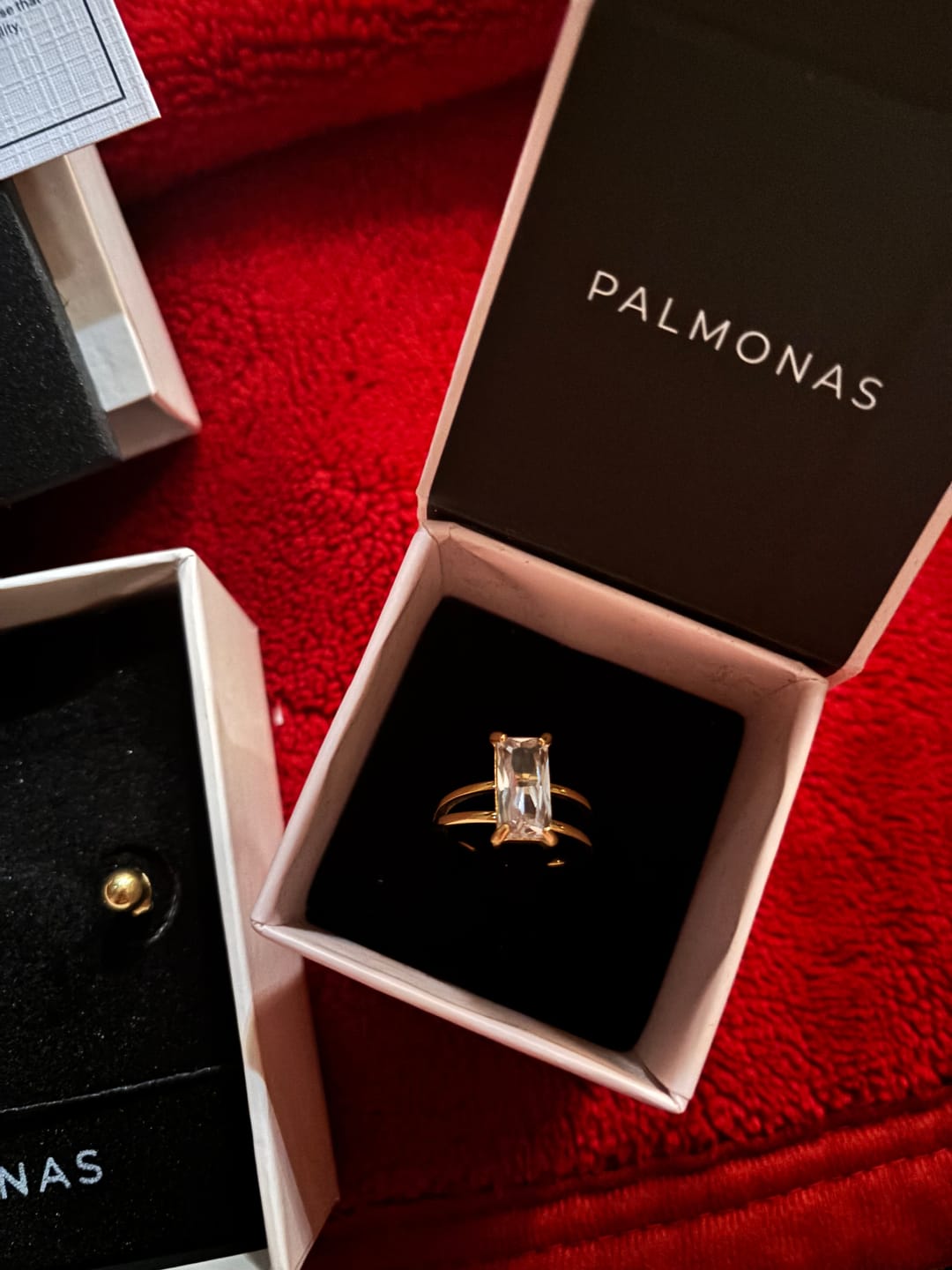 Customer photo review of Stacked Zirconia Gold Ring