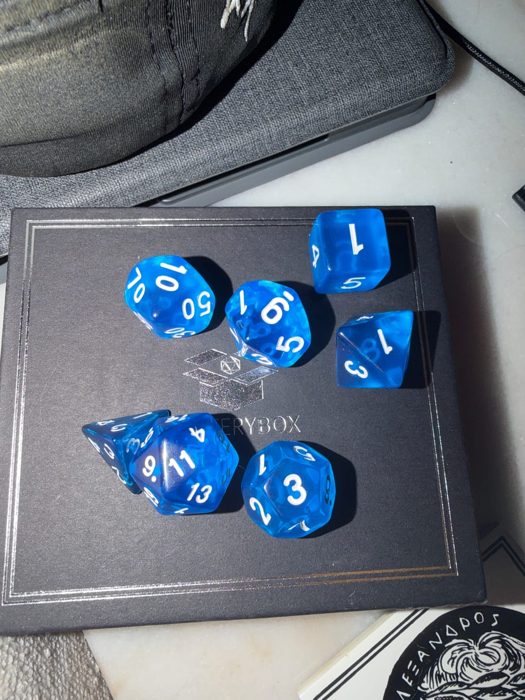 Customer photo review of Mystery Dice Set Subscription