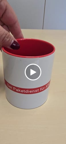 Customer video review of TassenExpress - Becher Keramik Tasse mit Logo bedruckt 325ml Firmenlogo