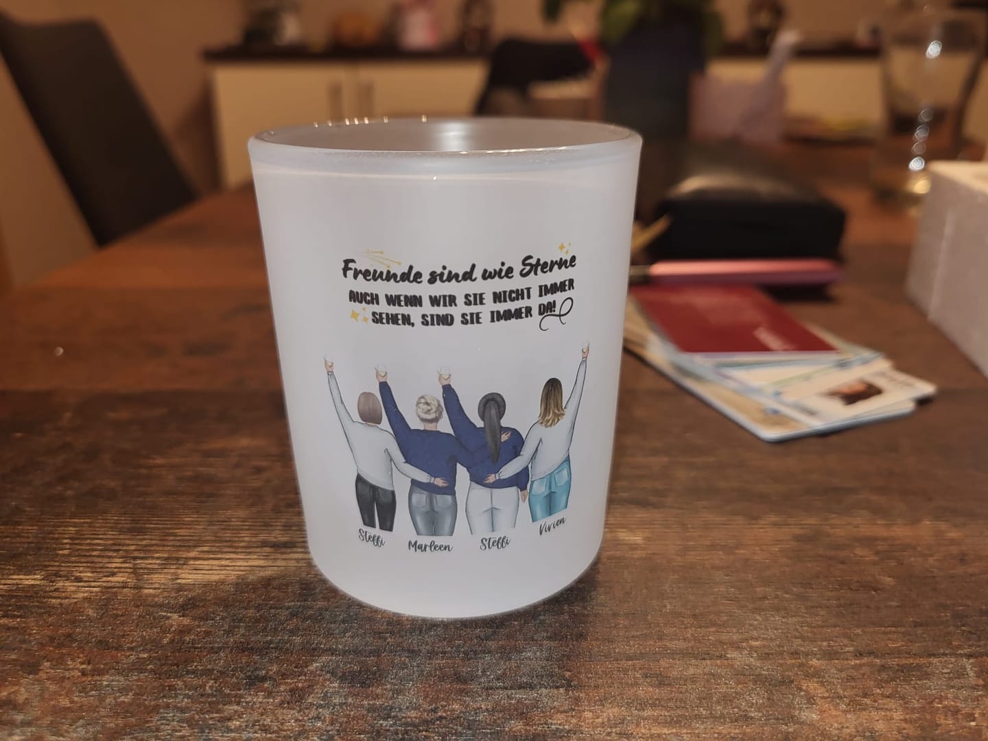 Customer photo review of Mädelsabend - Personalisiertes Teelicht