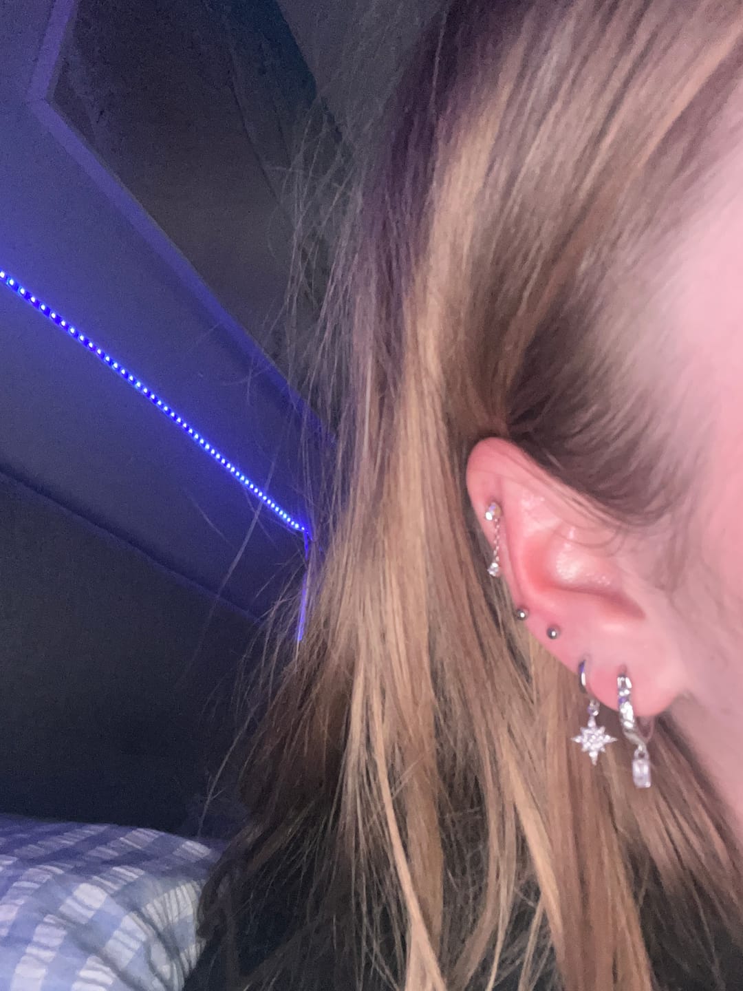 Customer photo review of Celestial Earring Stack Set