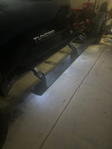 Customer photo review of Rough Country PSR70911 Power Running Boards | Dual Electric Motor | CrewMax | Toyota Tundra (22-25)