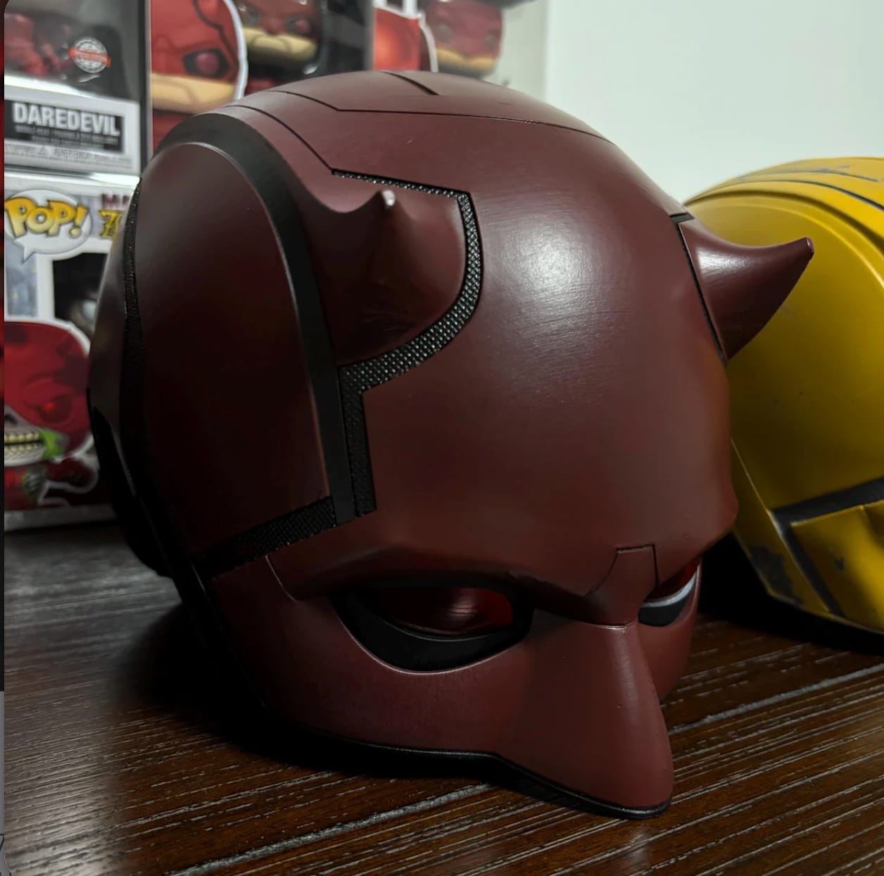 Customer photo review of Daredevil (Netflix Series) Daredevil Helmet Life Size Wearable Replica
