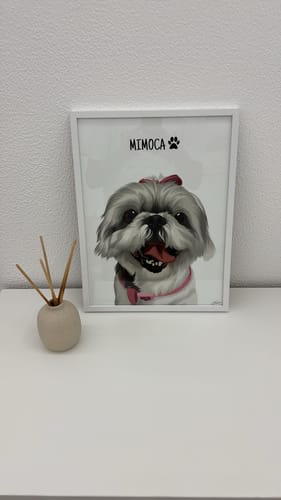 Customer photo review of Quadro Retrato Colorido (1 Animal)