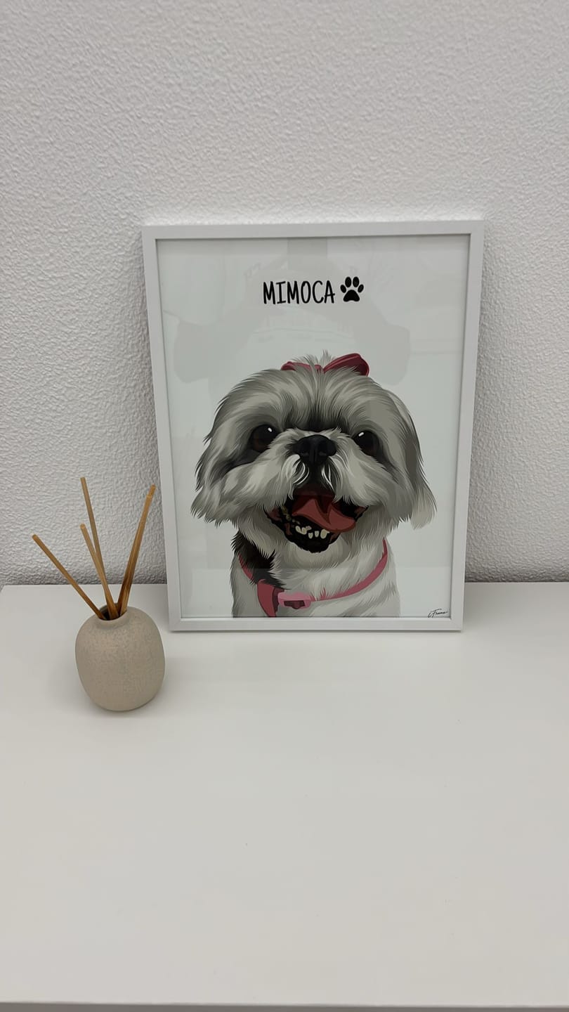 Customer photo review of Quadro Retrato Colorido (1 Animal)