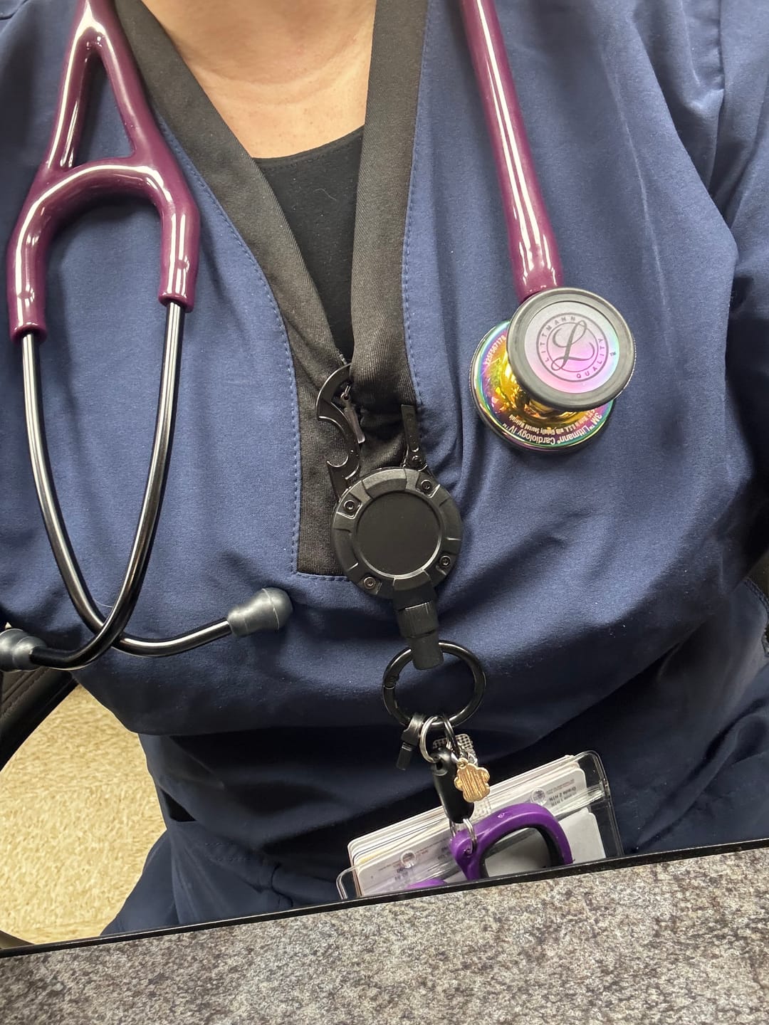 Customer photo review of Littmann Cardiology IV Diagnostic Stethoscope: Polished Rainbow & Plum - Violet Stem 6239