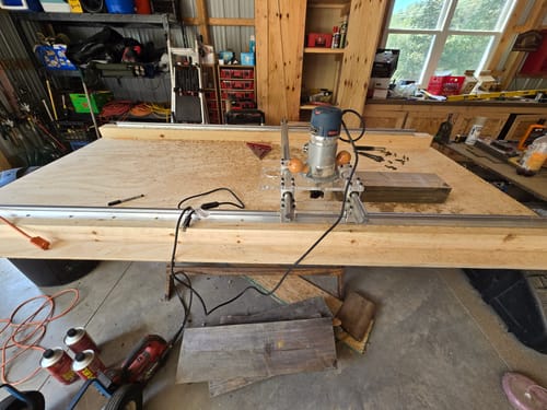 Customer photo review of Router Sled Acrylic Router Base & Brackets