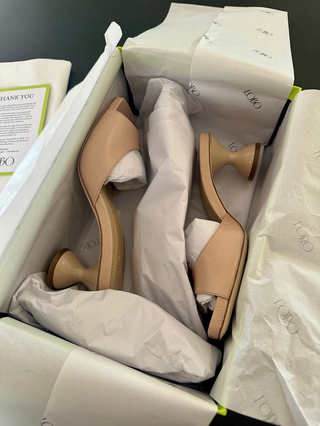Customer photo review of Midi Heel in Nude