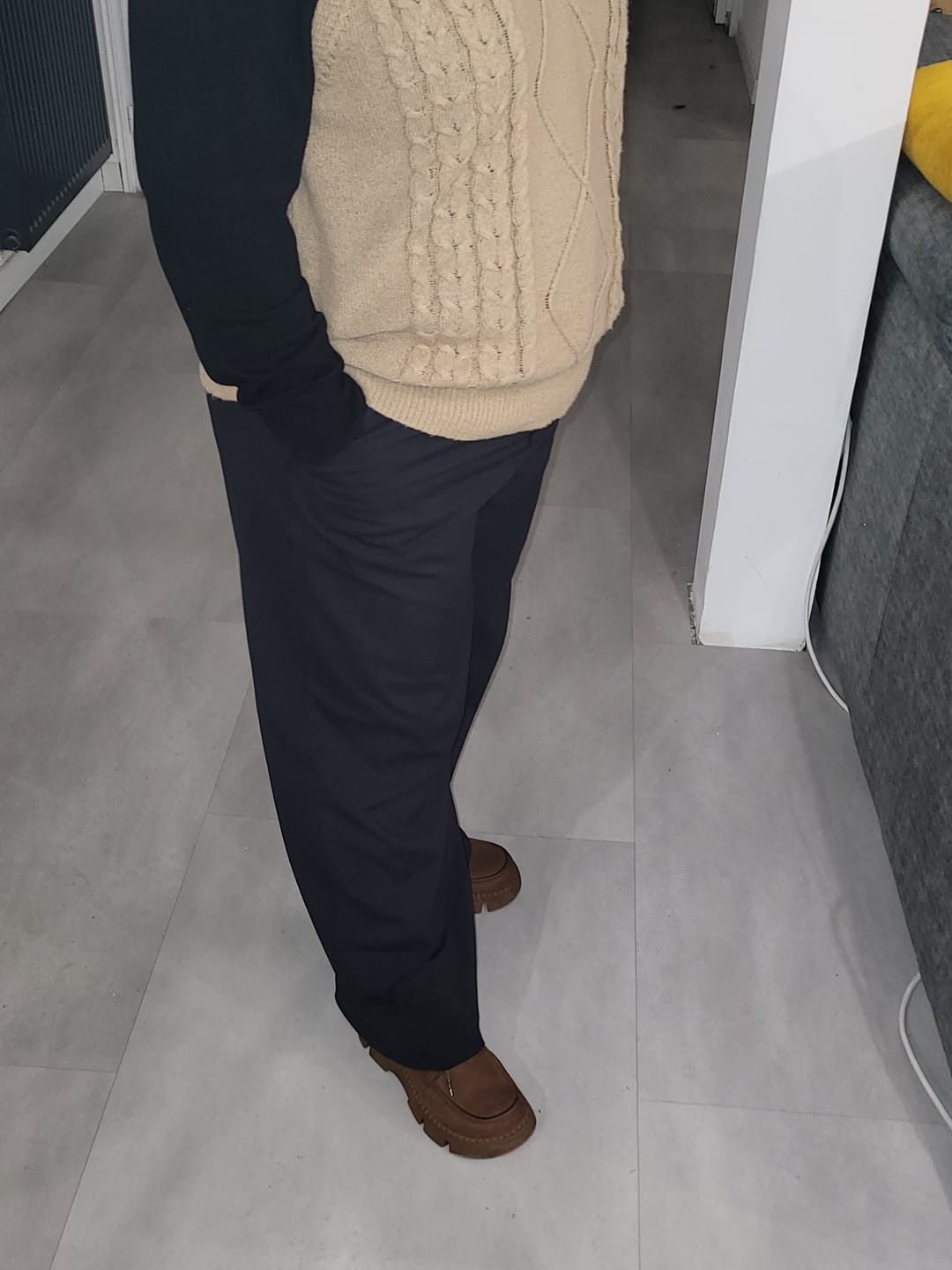 Customer photo review of Women Retro Genuine Leather Platfrom Ankle Boots