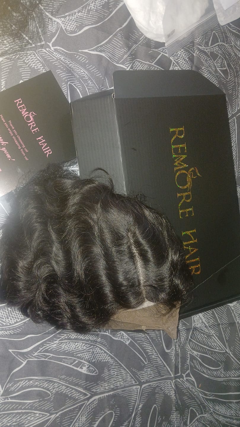 Customer photo review of Finger Wave Side Part Pixie Cut Wig