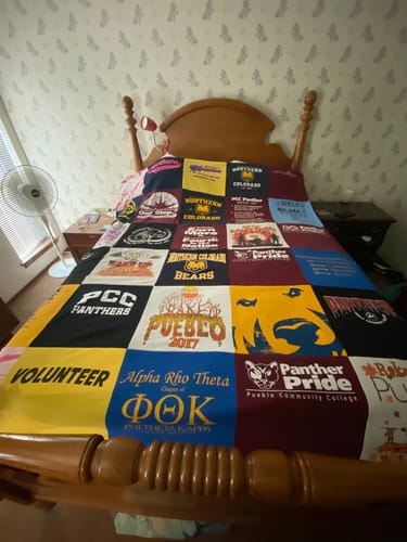 Customer photo review of Classic T-Shirt Blanket