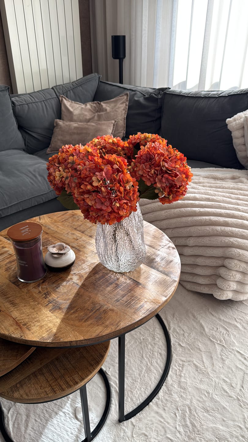 Customer photo review of Grote Zijden Hortensia - Oranje