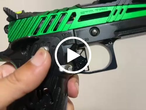 Customer video review of Revanchist Airsoft Aluminum Flat Trigger Type H for Hicapa GBBP