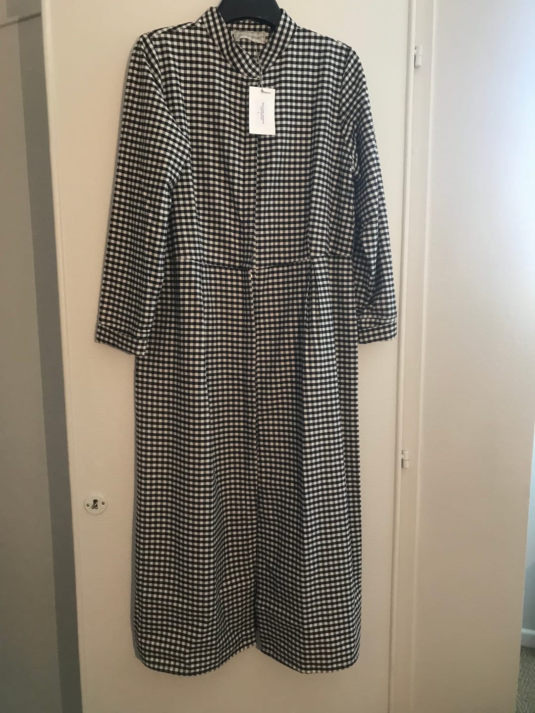Customer photo review of Robe Cyrielle - flanelle de coton vichy noir