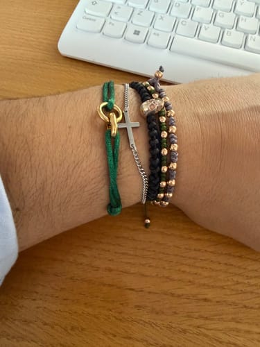 Customer photo review of GREEN UNITY BRACELET | 18K Gold