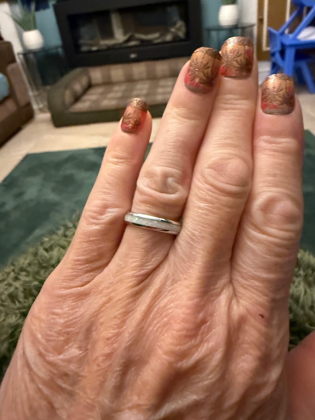 Customer photo review of The White Gold White Opal 4mm Wonder Ring