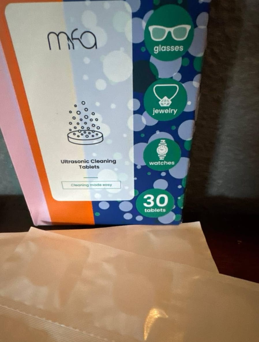 Customer photo review of Ultrasonic Cleaner Tablets for Glasses and Jewelry