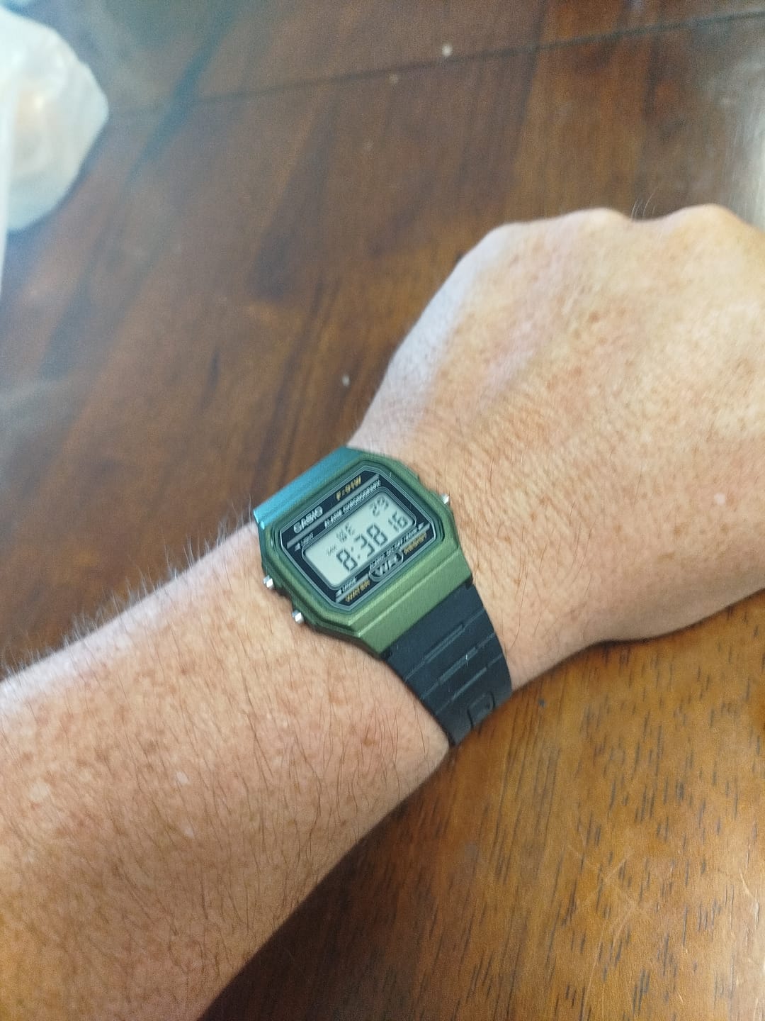 Customer photo review of Reloj Casio Vintage F-91WM-3ADF Verde/Negro