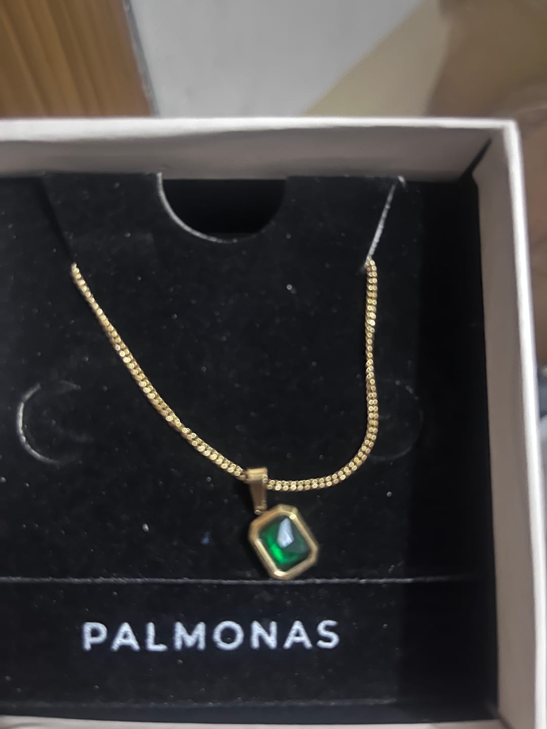 Customer photo review of Everyday Exquisite Green Stone Gold Necklace