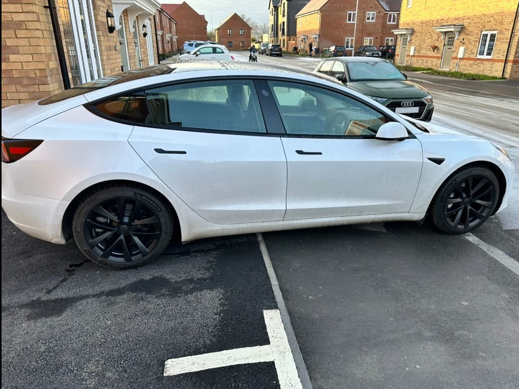 Customer photo review of TESPLUS 18'' Arachnid Style Wheel Cover for Model 3
