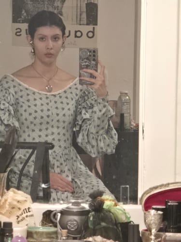 Customer photo review of PRE-ORDER - NOSFERATU Ellen Victorian Dress in Blue Floral Print