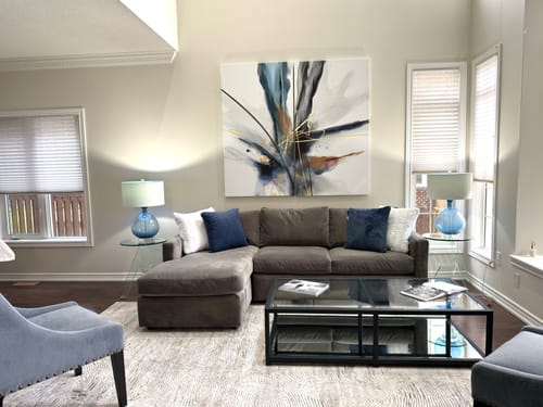 Customer photo review of 'Abstract Unity' Framed Canvas (Set of 2)