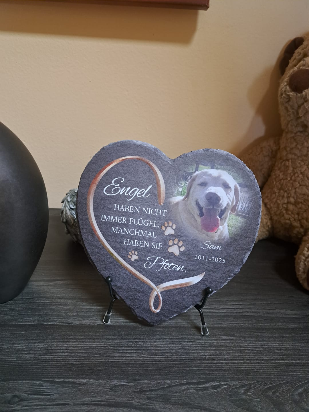 Customer photo review of Für immer im Herzen - Individuelle Schieferplatte