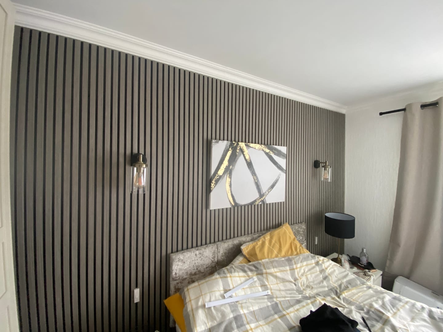 Customer photo review of Acoustic Slat Wall Panel - Grey Oak