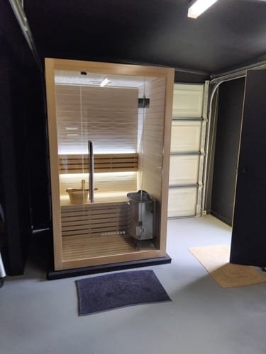 Customer photo review of 2 Person Traditional Sauna - 4.5kw Harvia Heater