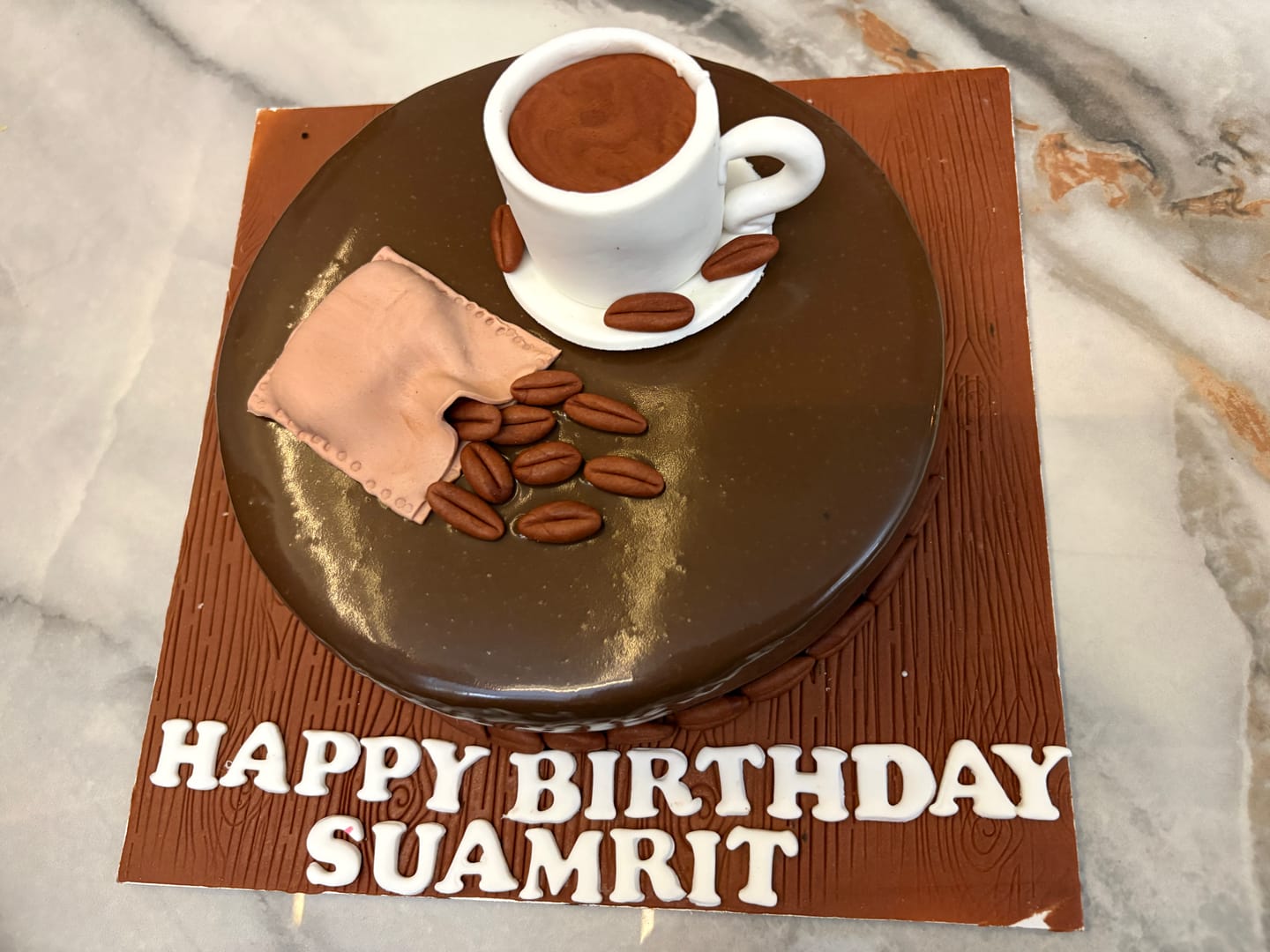 Customer photo review of Coffee lover Design Cake