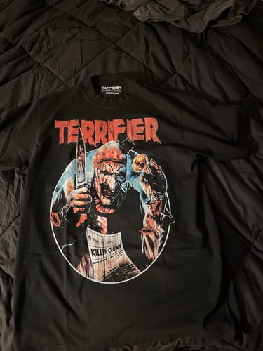 Customer photo review of "Terrifier" T-Shirt