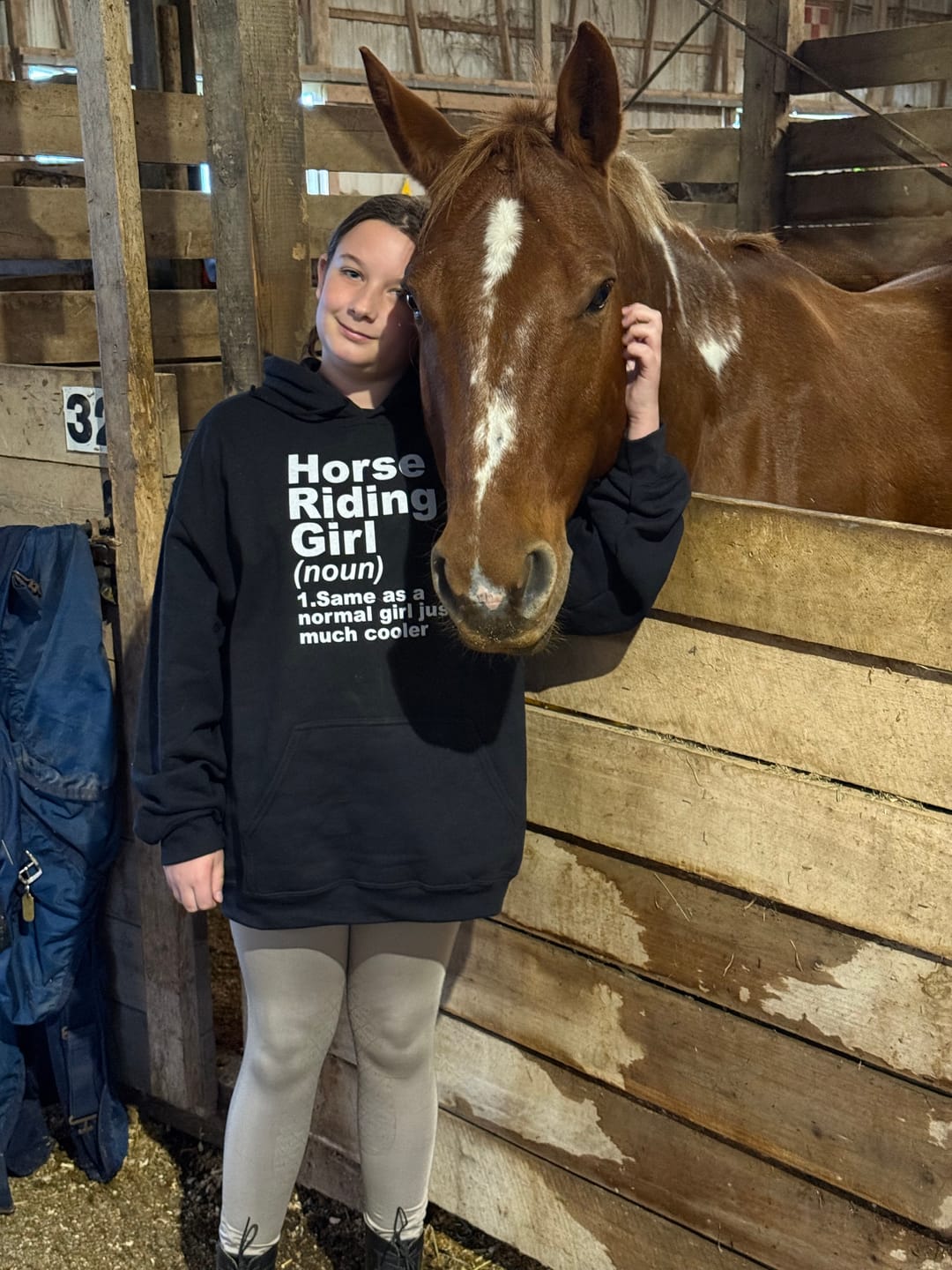 Customer photo review of Horse Riding Girl Hoodie