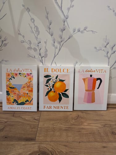 Customer photo review of 6 Mini Paintings - Italian ''Dolce Vita'' Set