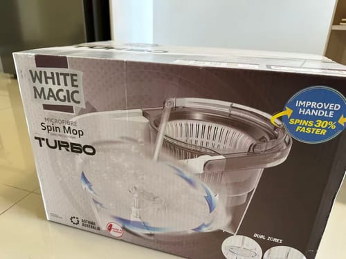 Customer photo review of White Magic Turbo Spin Mop Hand Press