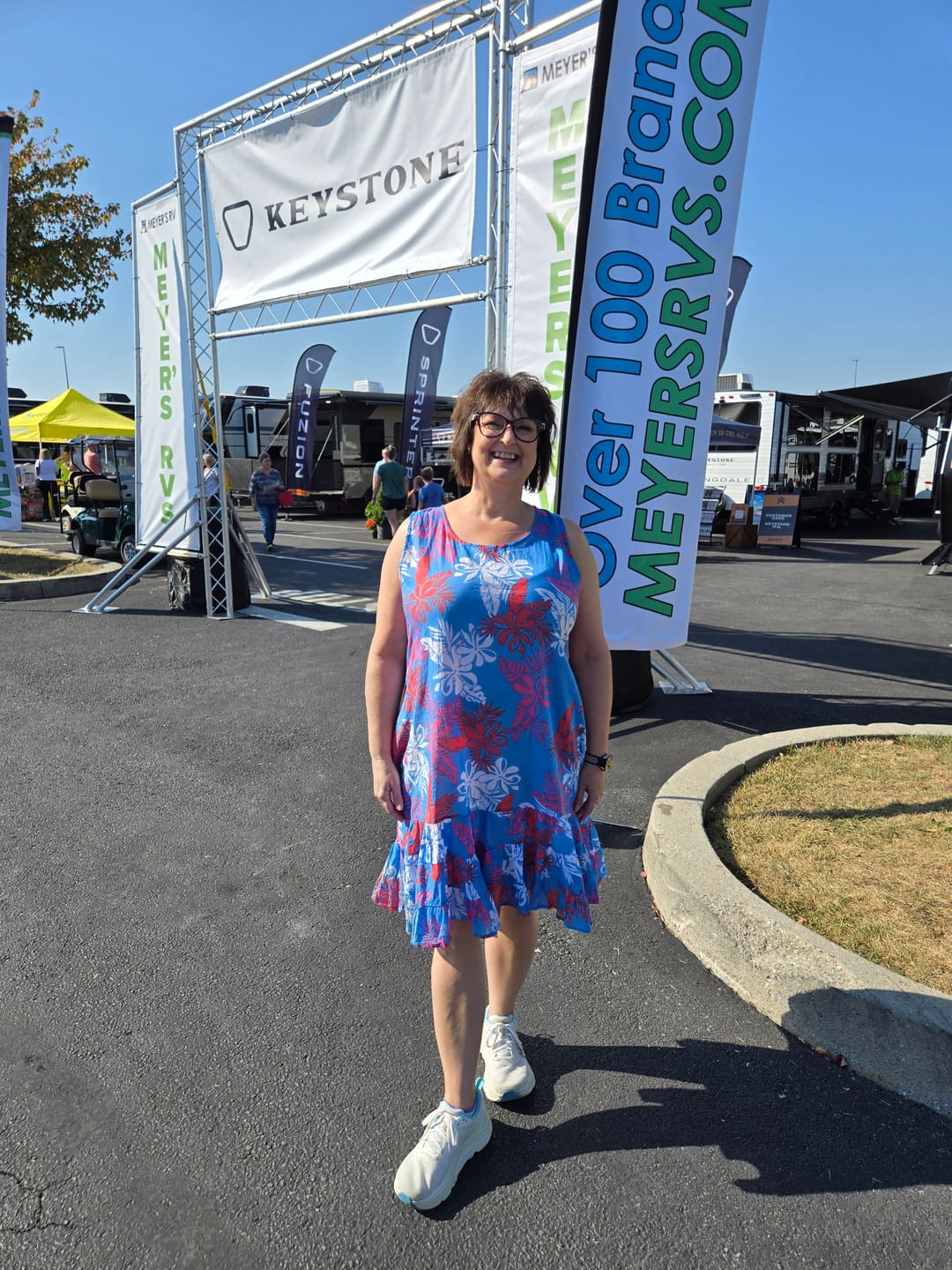 Customer photo review of Hibiscus Cotton Vacation Dress
