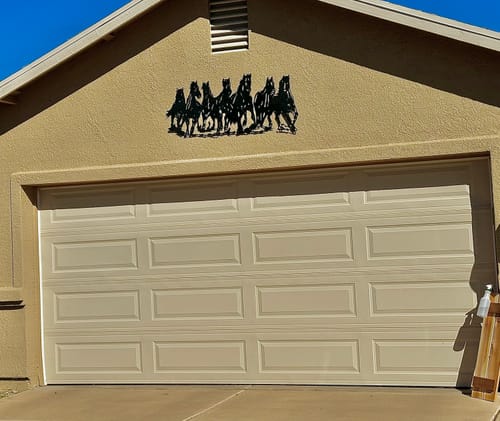 Customer photo review of Metal Horse Wall Art (7 Running Horses)