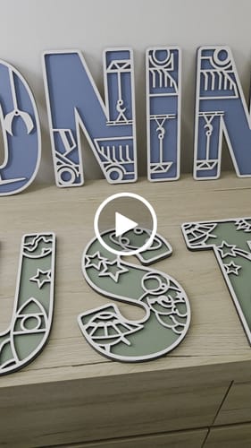 Customer video review of Construction Letters Large