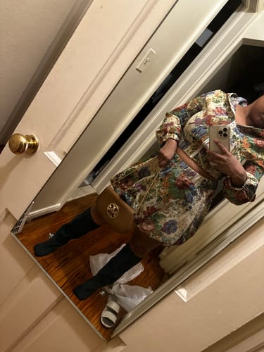 Customer photo review of Printed Jacket & Skirt Set