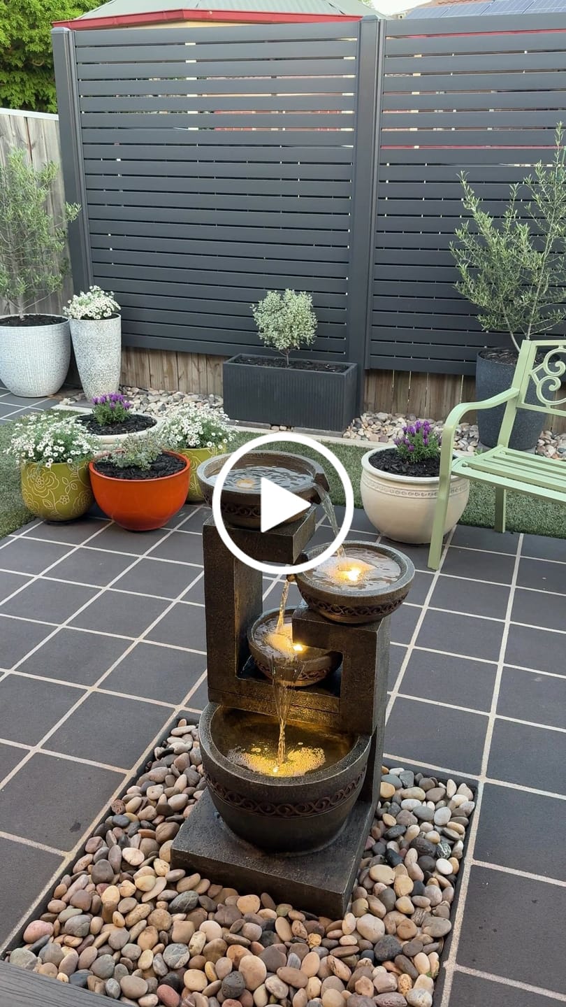 Customer video review of Casana 4-Tier Cascading Bowls Fountain - 85cm