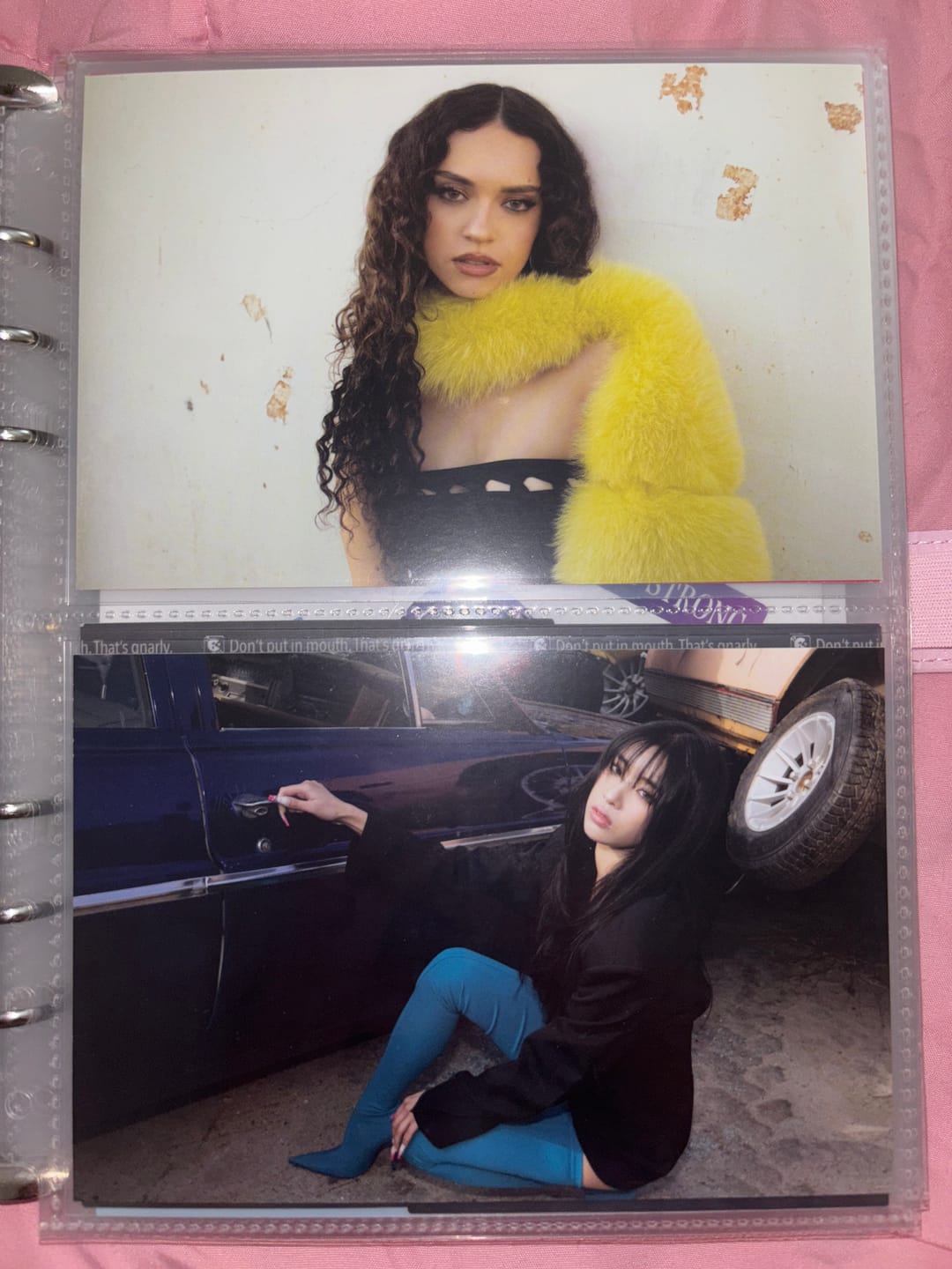 Customer photo review of Custom A5 2-Pocket Pages - Postcard - Clear