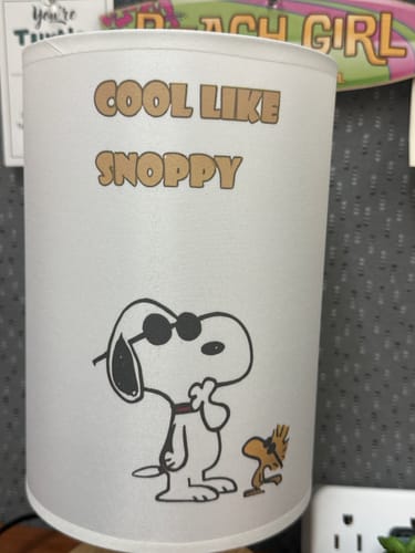 Customer photo review of Snoopy Classic Table Lamp
