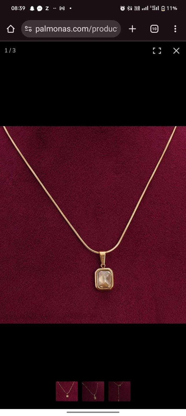 Customer photo review of Everyday Exquisite Yellow Stone Gold Necklace