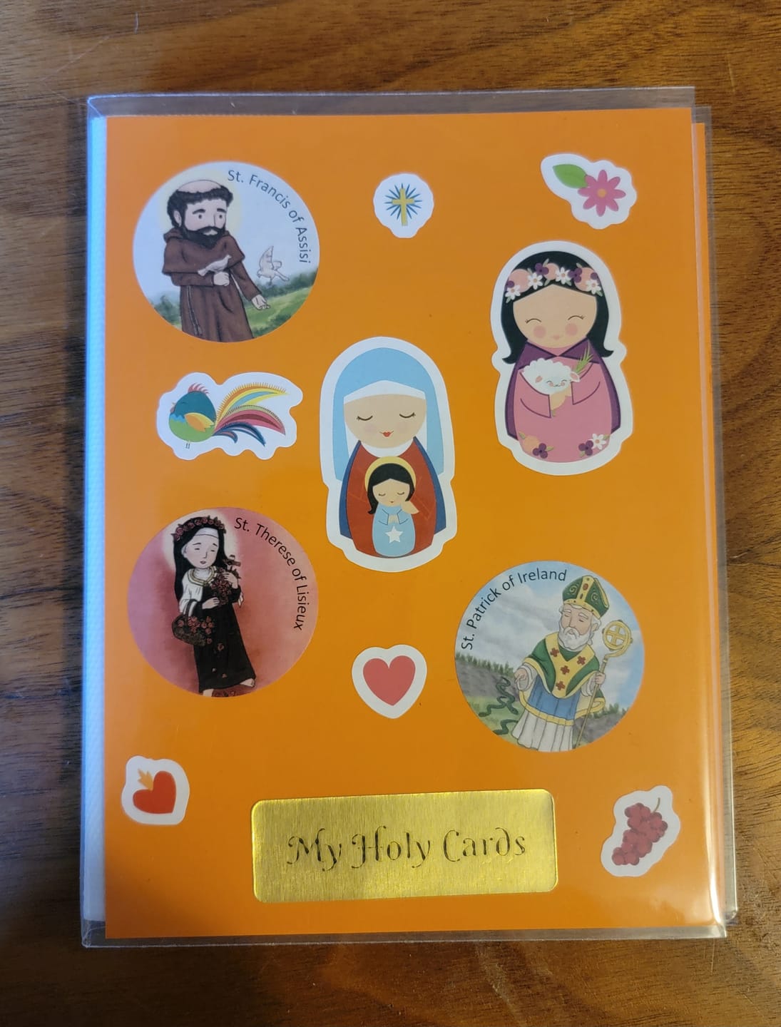 Customer photo review of Saints of the Month Sticker Book
