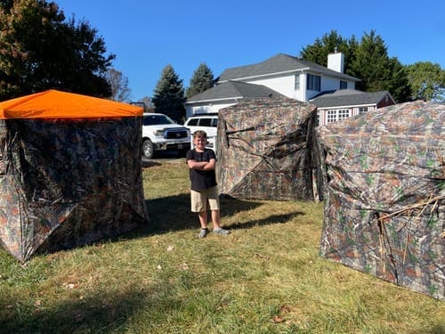 Customer photo review of VisMaster 270° See-through Hunting Blind with No-Trip Door