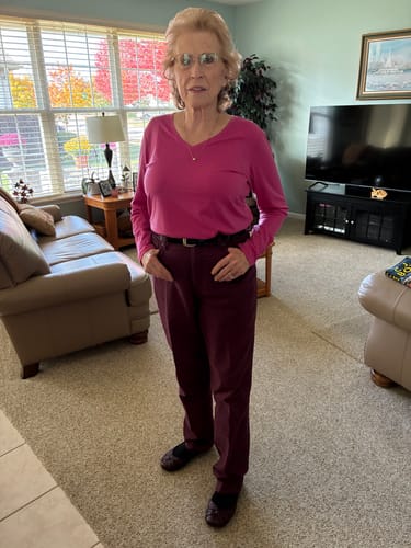 Customer photo review of Millie Long Sleeve • Final Sale - Blushing Violet